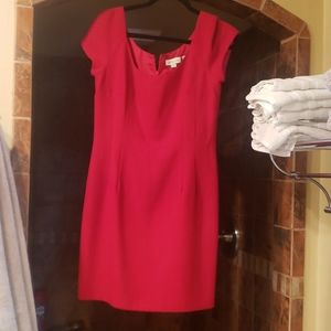 Ann Taylor fitted hot red dress